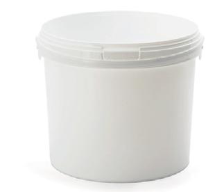 BUCKET 12L ALDL ROUND WHITE WITH PLASTIC HANDLE