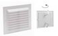 VENTILATION GRILL ABS ? 9-12.5CM RECESS MOUNTING + CLIP + NET WHITE