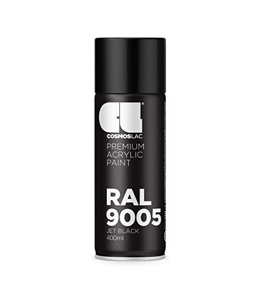 SPRAY SEMI-GLOSS BLACK RAL9005 N323 400ML COSMOSLAC