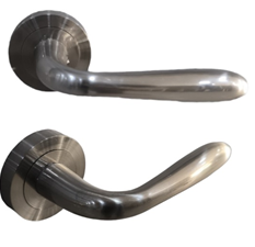 ECO LINE DOOR HANDLES A22 01 SATIN NICKEL (ROUND BASE)