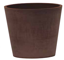 TRUNCATED CONE POT 7CM BROWN