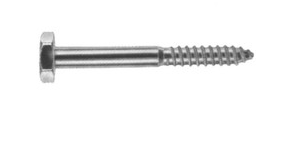 HEAD HEX WOOD SCREWS S/S 12X100MM DIN 571- UNI 704