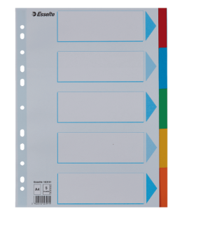 CARDBOARD DIVIDERS A4 5-TABS-MCL