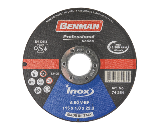 CUTTING DISC PROFESSIONAL SERIES FOR ΙΝΟΧ 180X2MM BENMAN