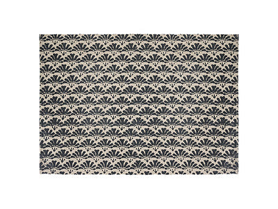 PRINT COTTON RUG BOX DARK GREY 60X90CM