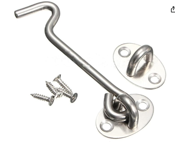 HOOK&EYE IRON SILVER 8"