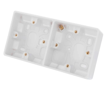 BG NEXUS DOUBLE MOULDED BOX 37MM WHITE