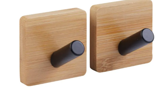 SET OF 2 STIKY BAMBOO ADHESIVE HOOKS