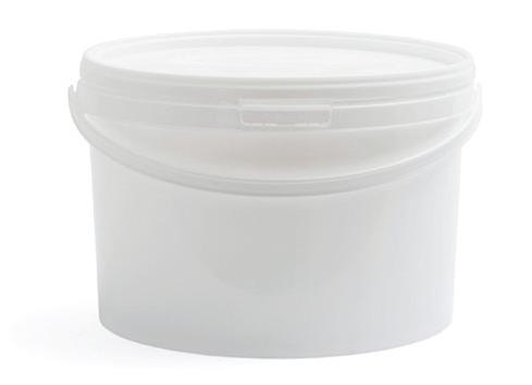 BUCKET 5L ALNDL NO4 ROUND WHITE WITH PLASTIC HANDLE
