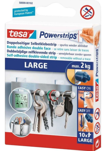 TESA 10PCS SET POWERSTRIPS LARGE