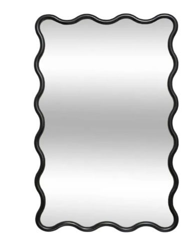 PS MIRR WAVY BLK JUDY 89X59