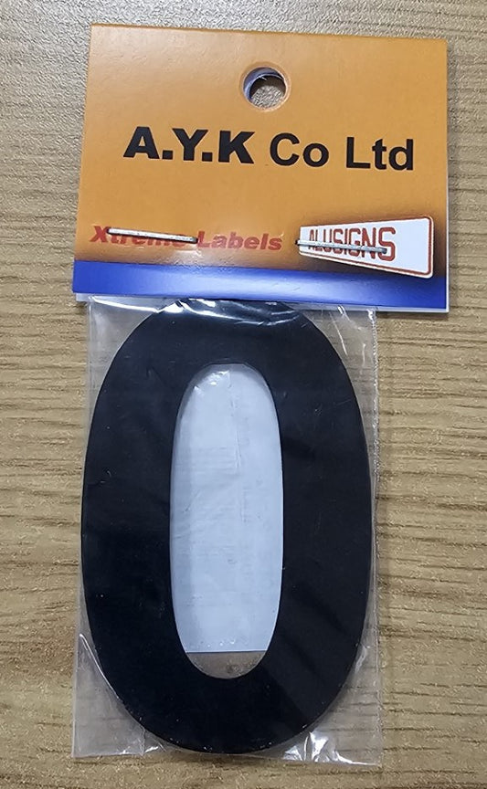 SIGN PVC HOUSE NUMBER "0" 6CM