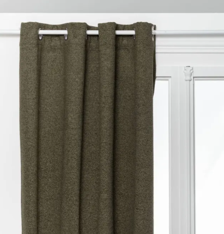 SOANA BLACKOUT INSULATING CURTAIN KHAKI GREEN 140X260CM