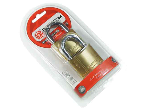 PADLOCK 40MM SET 2PCS BLISTER BLOSSOM
