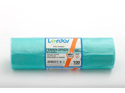 CARRIER BAGS ON ROLL  GREEN (100BAGS)