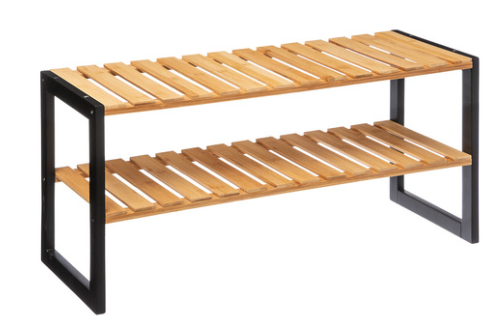 SHOE RACK 6P BLACKBAMBOO