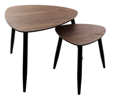 MILEO WALNUT SIDE TABLE X2