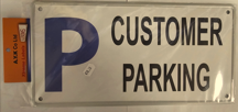 SIGN CUSTOMER PARKING 34X17