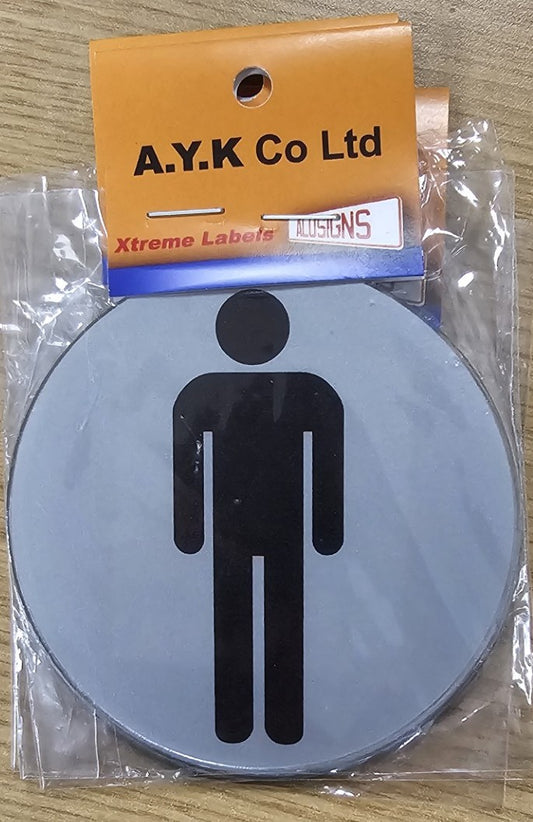 SIGN WC MAN 8.3X8.3 ALUC