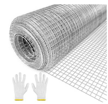 GALVANIZED STEEL MESH WELDED 12X12MM 19G 120CM
