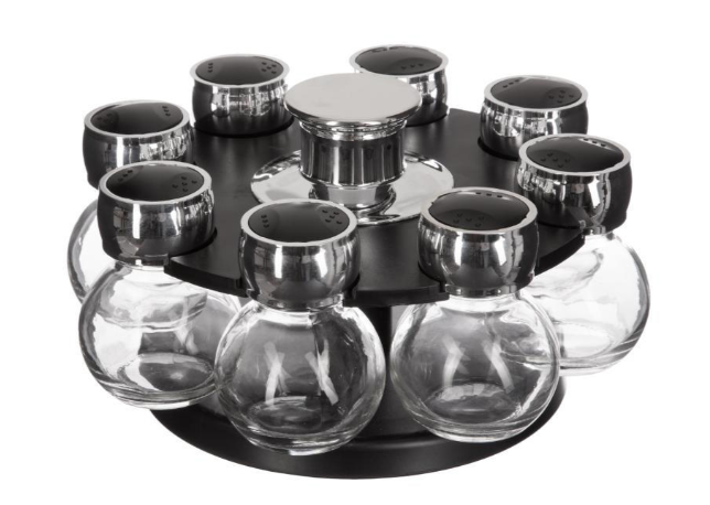 SPICE RACK X8 ROTA GLASS+ABS