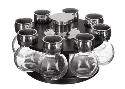 SPICE RACK X8 ROTA GLASS+ABS