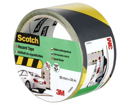 HAZARD TAPE BLACK/YELLOW  SCOTCH 50MMX33M