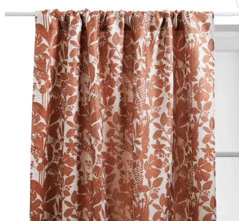 CURTAIN SAMARA TERRACOTTA 140X260CM