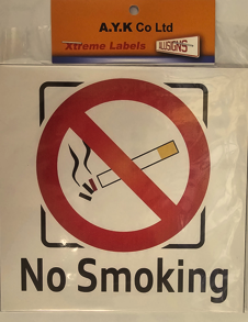 SIGN "NO SMOKING" 16X16