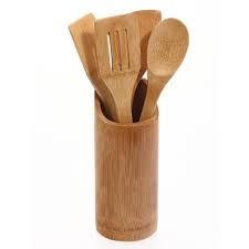 BAMBOO KITCHEN HOLDER+4TOOLS