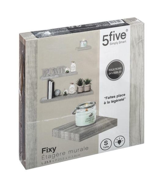 WALL SHELF OAK 23.5CM GREY