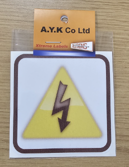 SIGN WARNING "HIGH VOLTAGE" PAPER
