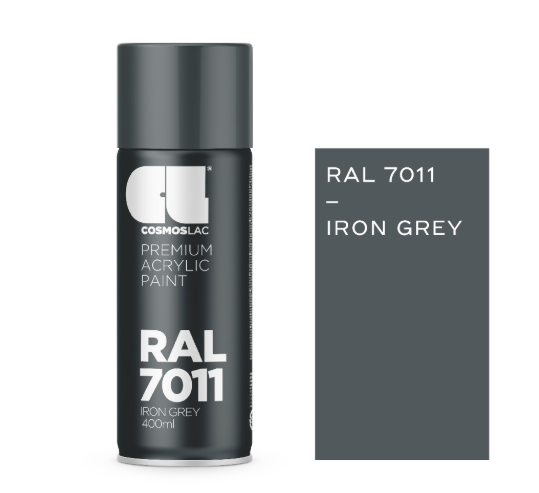 SPRAY IRON GREY RAL7011 N305 400ML COSMOSLAC