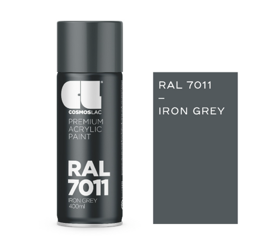 SPRAY IRON GREY RAL7011 N305 400ML COSMOSLAC