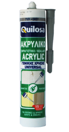 SEALANT ACRYLIC UNIVERSAL GREY 300ML QUILOSA