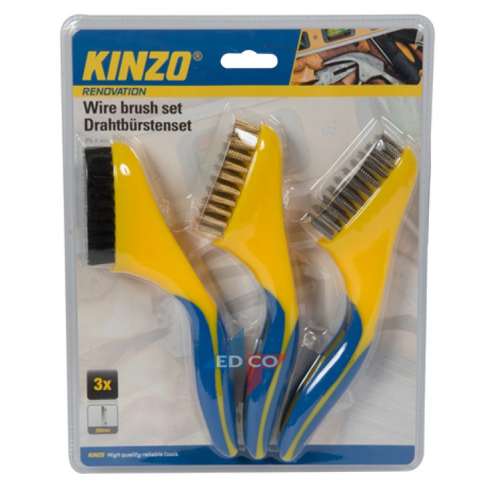 WIRE BRUSH SET 3PCS KINZO