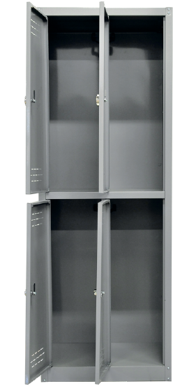 GRIMA ARMADIO METAL STORAGE CABINET WITH 4 OVERLAPPING METAL DOORS 60X40X167CM