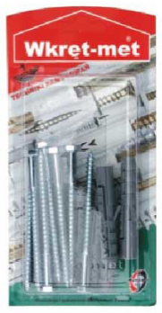 NYLON PLUG & HEX HEAD SCREW 10X80 7PCS