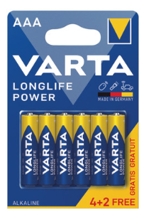 VARTA ALKALINE HIGH ENERGY AAA 4+2