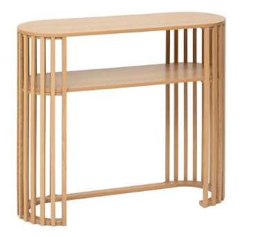 ROUND CONSOLE SLAT 100X35XH85CM