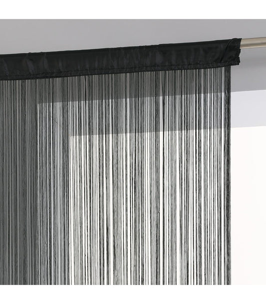 BLACK THREAD CURTAIN 90X200CM