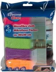 MICROFIBRE CLOTH 5PCS CLEAN 30X30CM 200GSM PB/IN