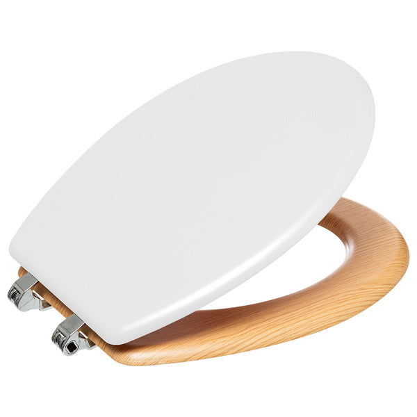 WOOD TOILET SEAT+ZINC WHI MODE