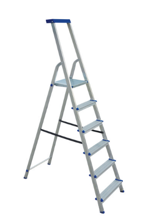 ALUMINIUM HOUSEHOLD LADDER 5+1 ELKOP