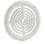 VENTILATION GRILL ABS ? 10.3CM SCREW MOUNTING WHITE