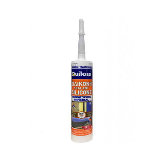 SEALANT SILICONE UNIVERSAL TRANSPARENT 280ML QUILOSA