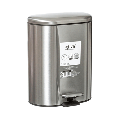 DUSTBIN S/S SILIFLEX SOFTCL 6L
