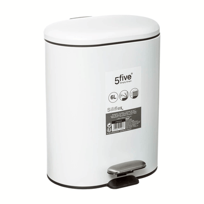 DUSTBIN WHITE SILIFLEX SOFTCL 6L