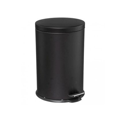 DUSTBIN ROUND 20L METAL BLACK