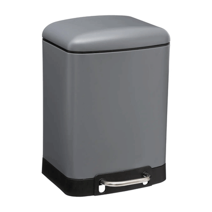 DUSTBIN ARIANE GREY SOFTCL 6L